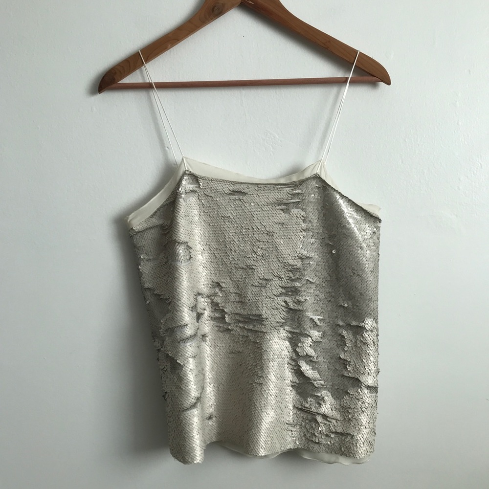 MANGO WOMENS CAMISOLE NEUTRAL IVORY PULLOVER TANK SMALL